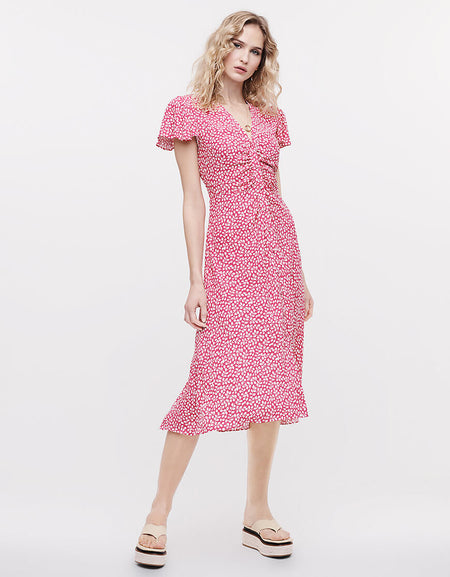 Blue Lace Long Sleeve Dress