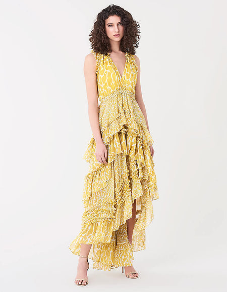 Blue Lace Long Sleeve Dress